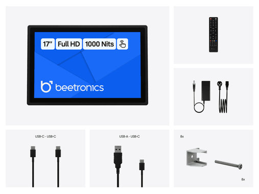 Touchscreen 17 Pollici Metallo (Alta Luminosità)