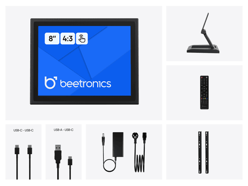 Touchscreen 8 Pollici Metallo (4:3)